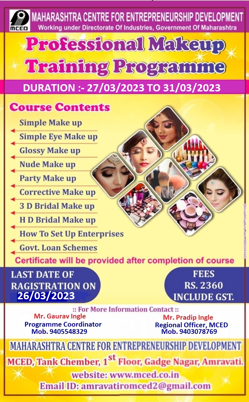 Professional Makeup Training Programme, Amravati.