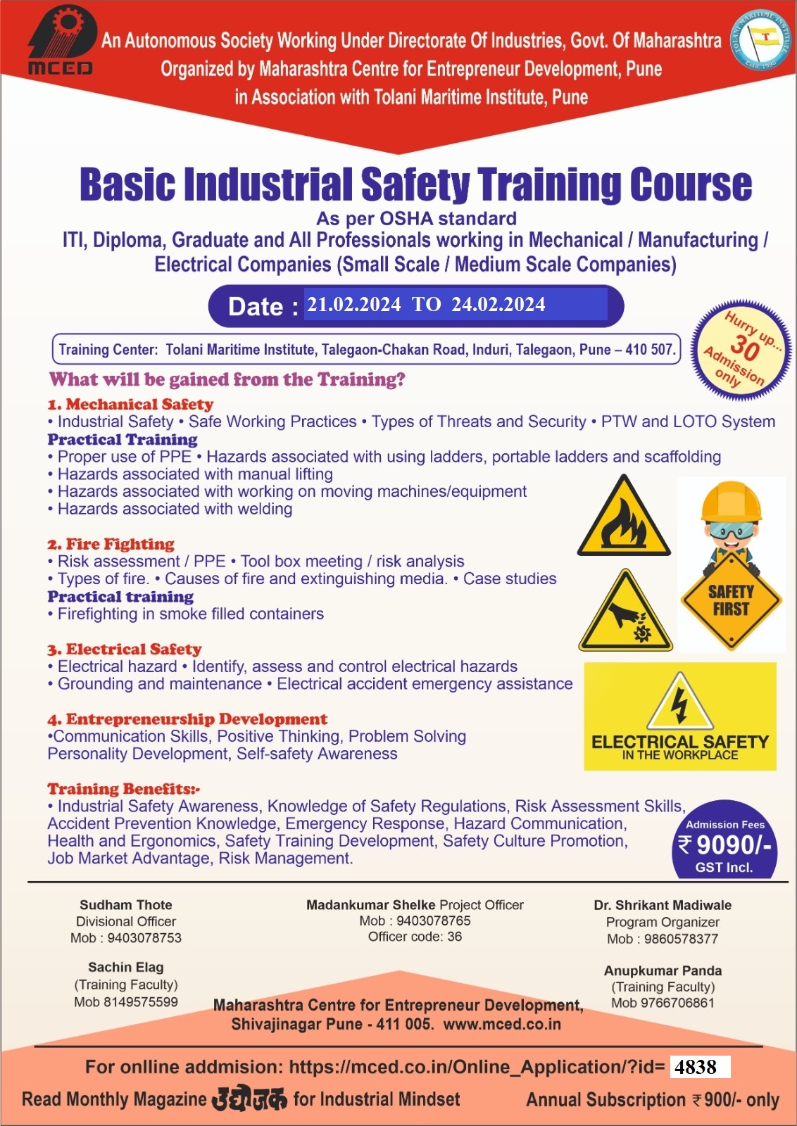 Basic Industrial Safety Training Course