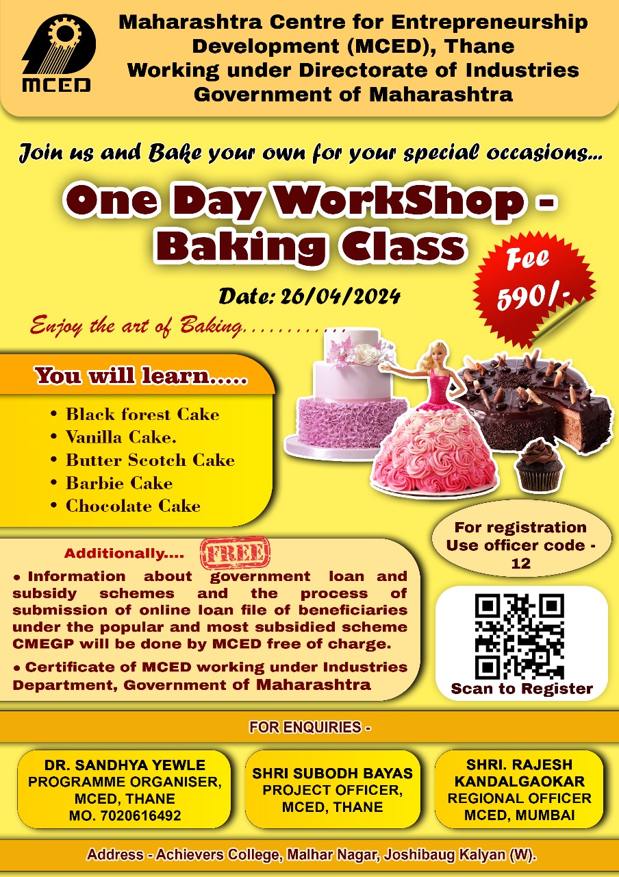 One Day Work Shop Baking Class