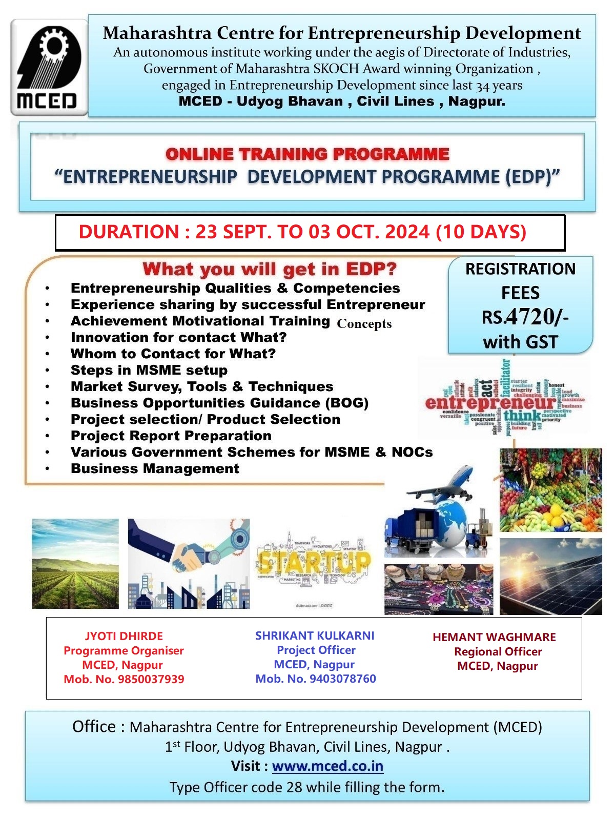 ENTREPRENUERSHIP DEVELOPMENT PROGRAMME AT NAGPUR