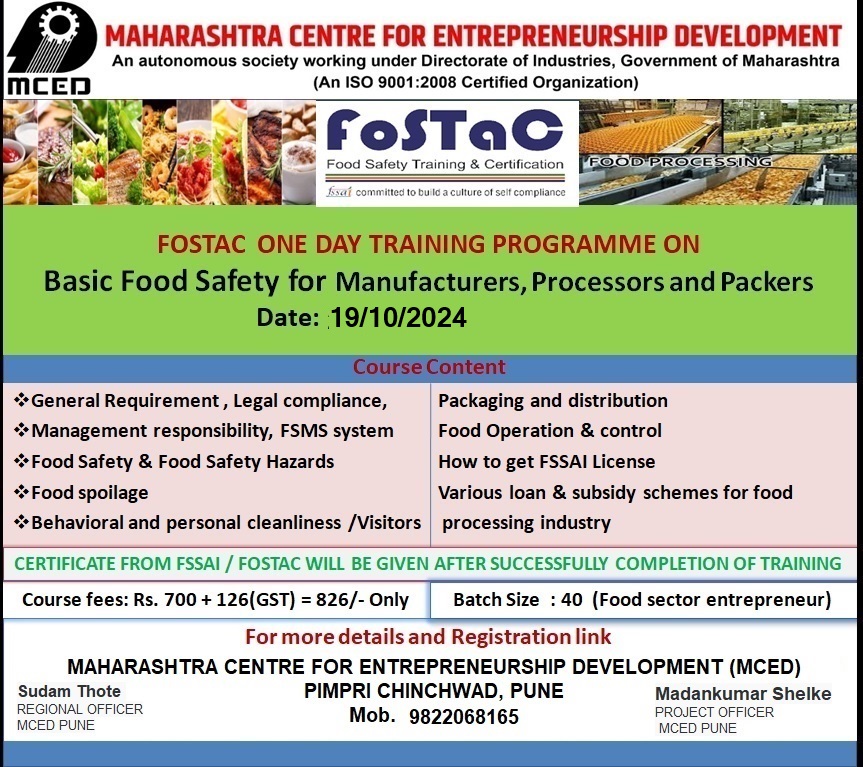 FOSTAC -  Basic Food Safety Training Progrmme