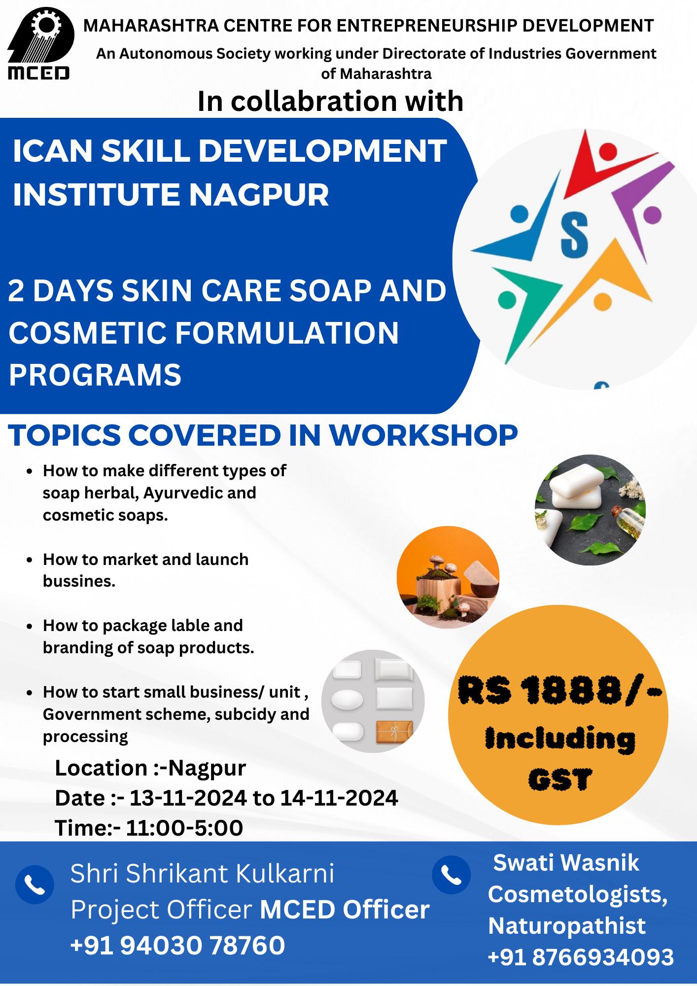 2 DAY SKIN CARE, SOAP AND COSMETIC FORMULATION PROGRAMME