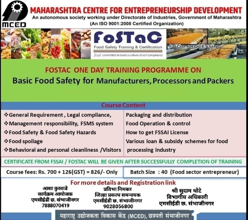 Basic Food Safety for Manufacturers, Processors and Packers (FosTac)