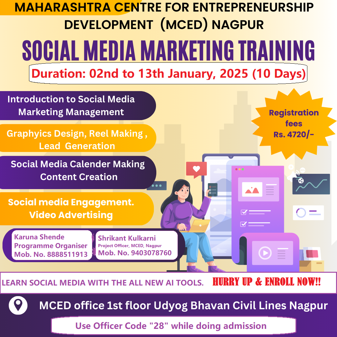 TRAINING PROGRAMME ON SOCIAL MEDIA MARKETING (USING AI)