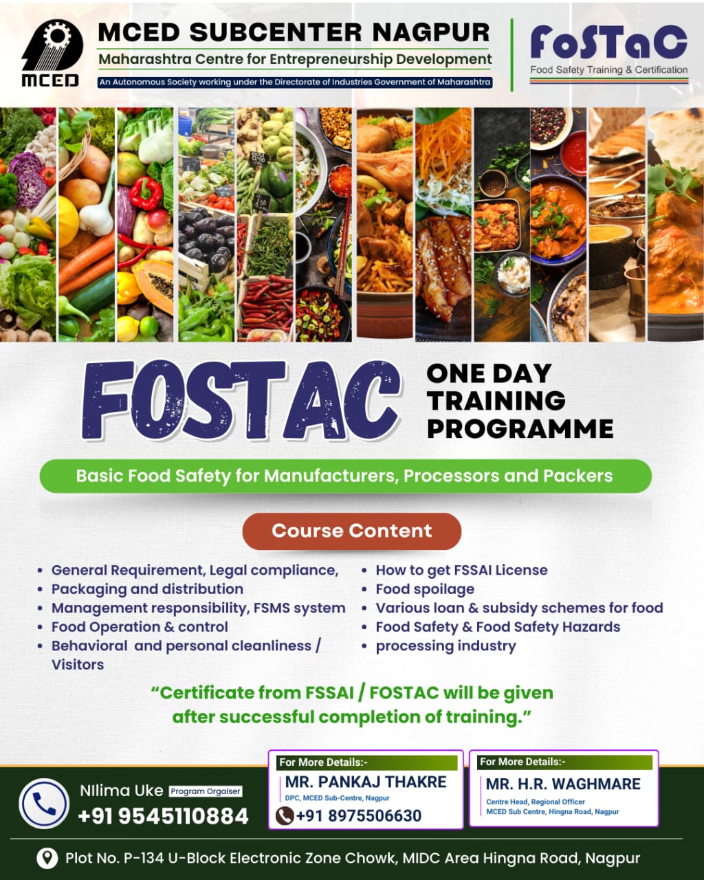 FoSTaC One Day Training Programme on Basic Food Safety, Nagpur