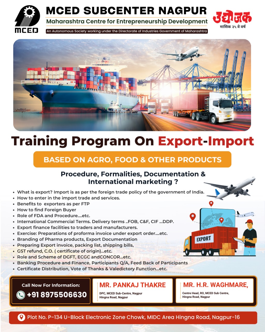 Training Programme On Export  (Agro, Food, & Other Products)