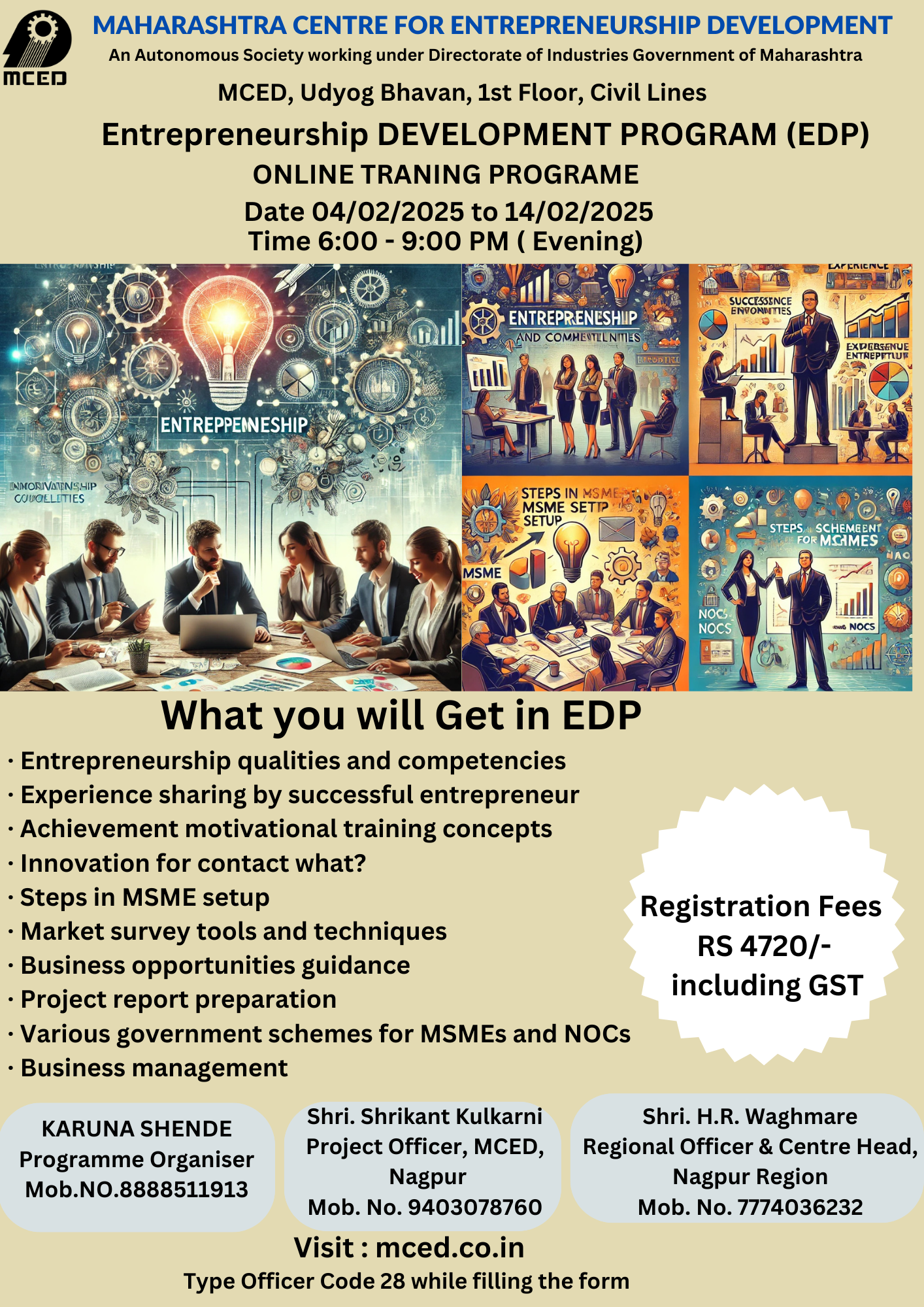 ONLINE ENTREPRENUERSHIP DEVELOPMENT PROGRAMME