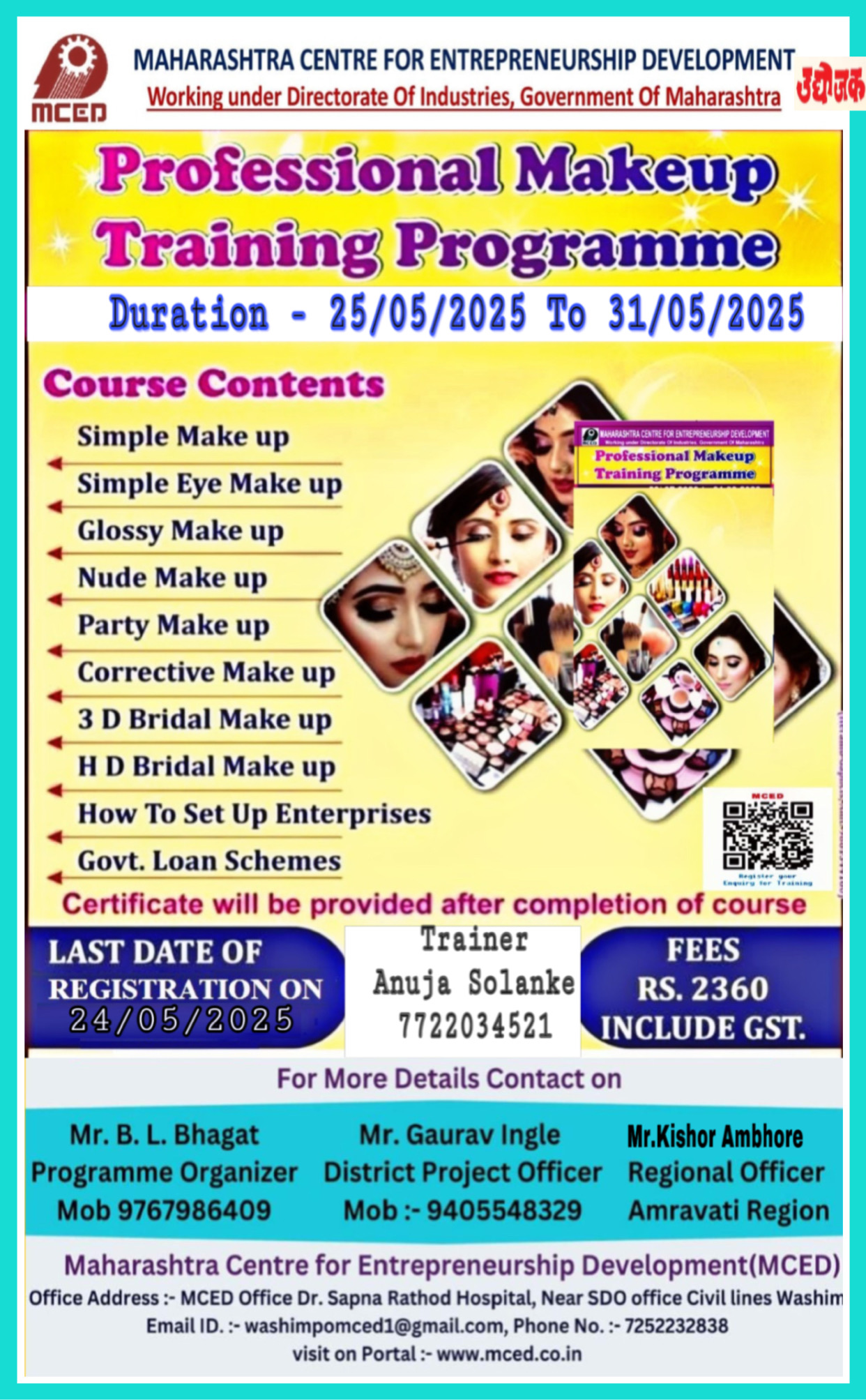 Professional Makeup Training Progamme