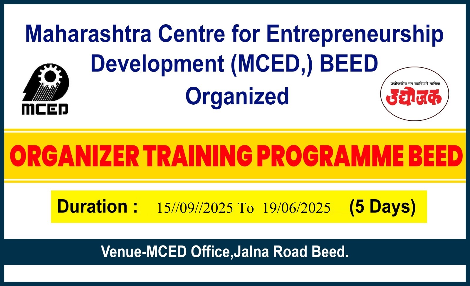 Organizer Training Programme Beed
