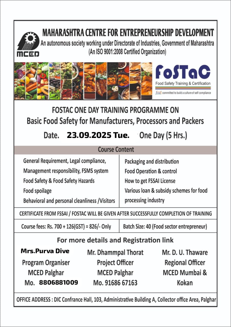 FoSTaC -Basic One Food Safety Training Program