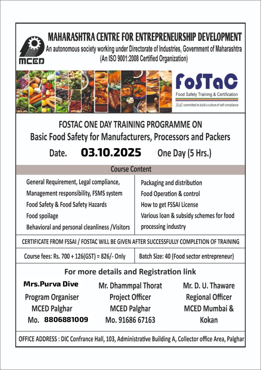 FoSTaC -Basic One Food Safety Training Program