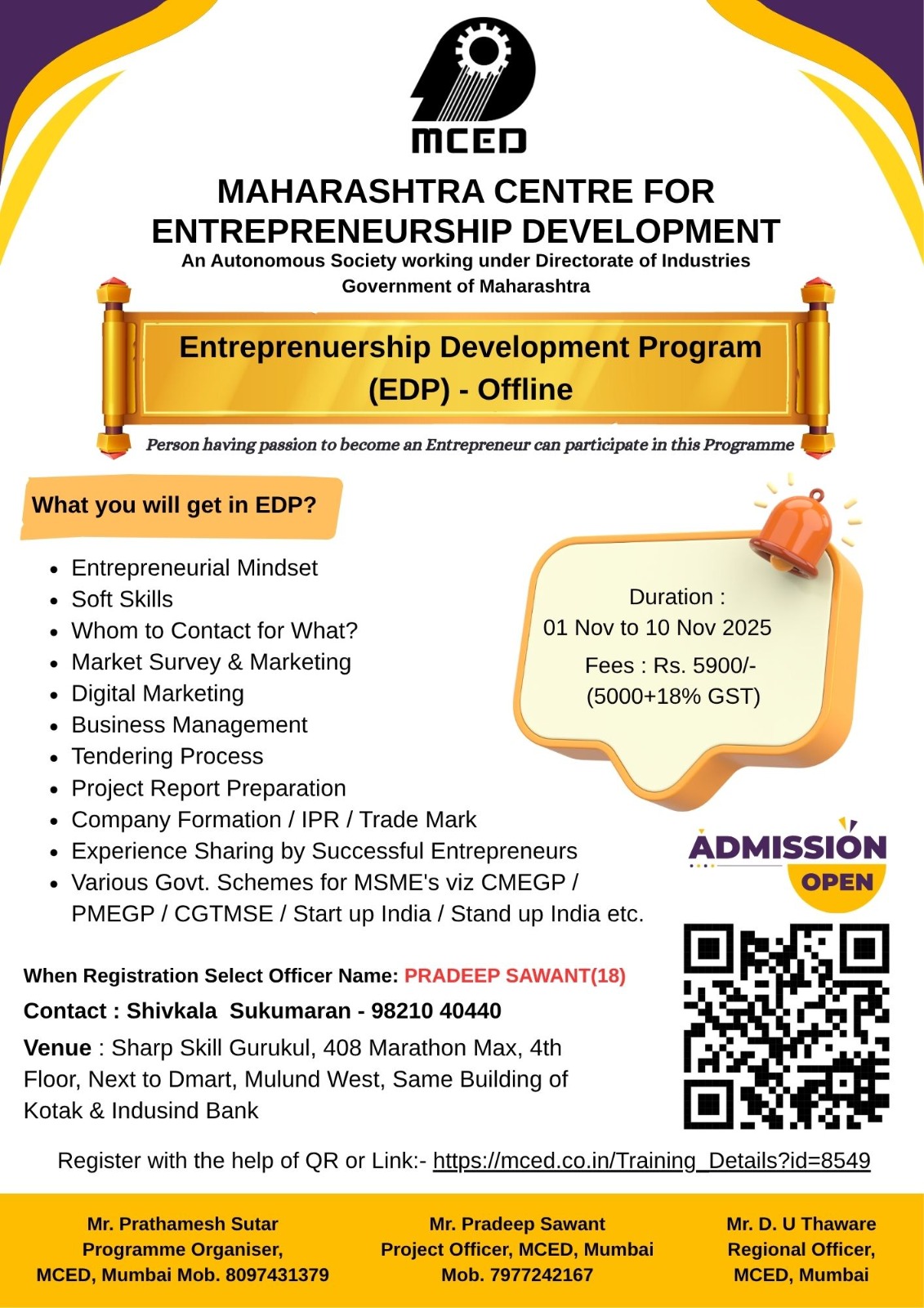 Entrepreneurship Development Programme (EDP)