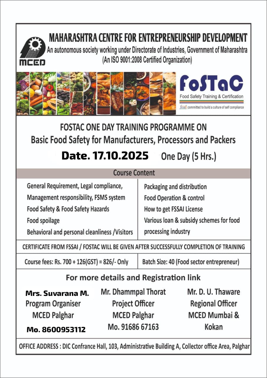 FoSTac-Basic One Day Food Safety Training Program