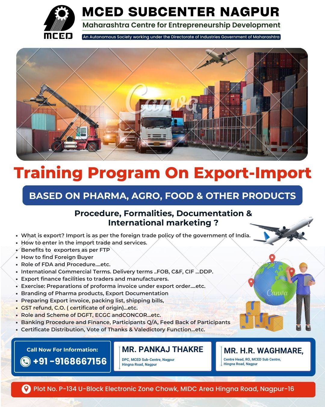 TRAINING PROGRAMME ON EXPORT (FOOD, FRUITS , AGRICULTURE & OTHERS PRODUCTS EXPORT)