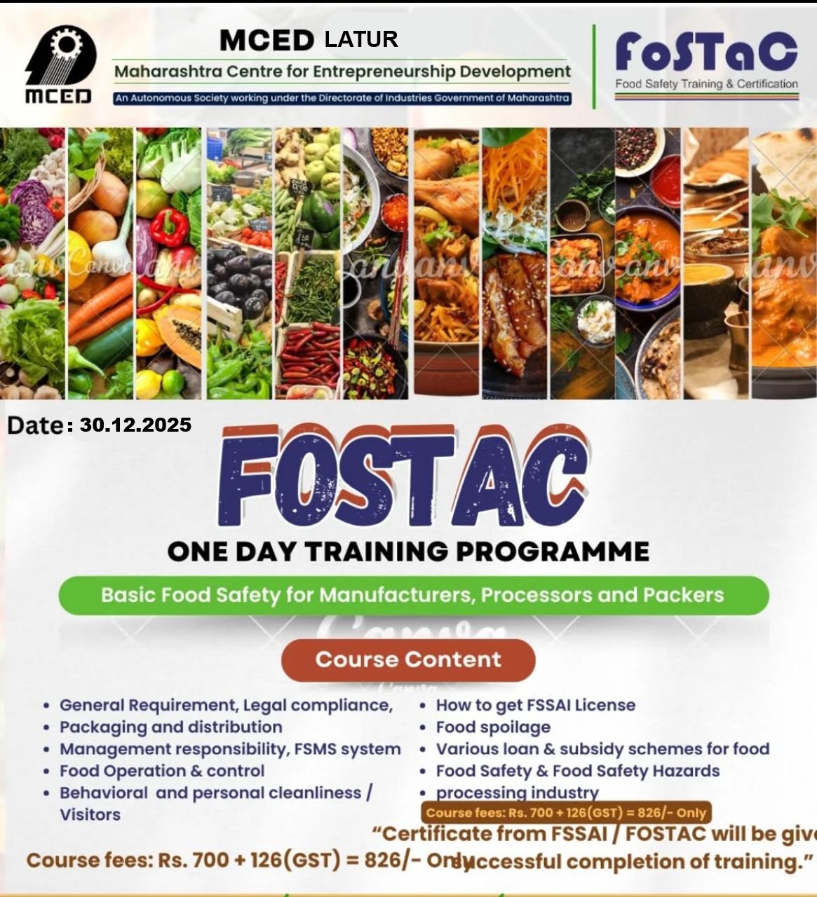Food Safety Training & Certificatation (FoSTaC)
