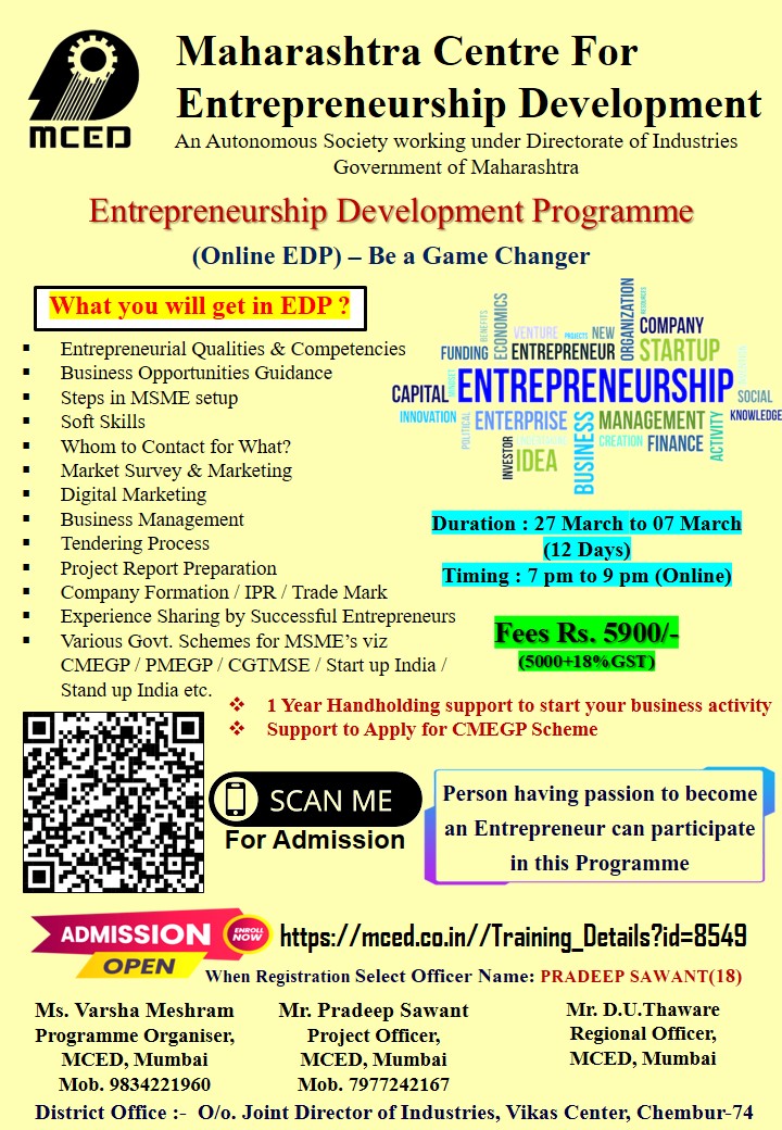 Entrepreneurship Development Programme (EDP)