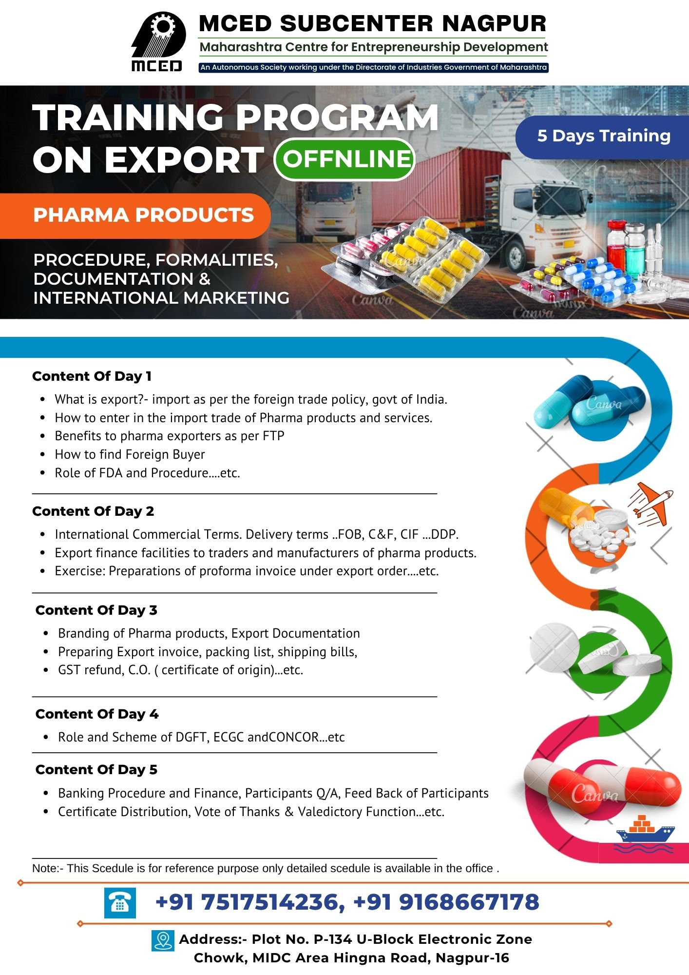 Offline Training Programme on Export (Pharma Products)