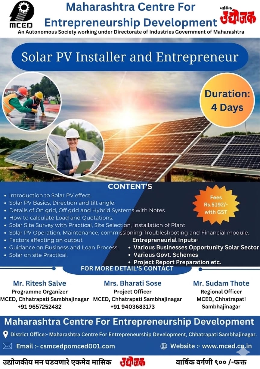 Solar PV Instalation And Entrepreneur