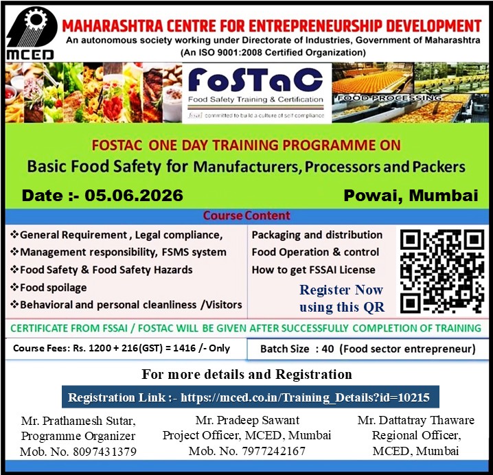 FoSTaC Basic Food Safety Training Programme, Mumbai