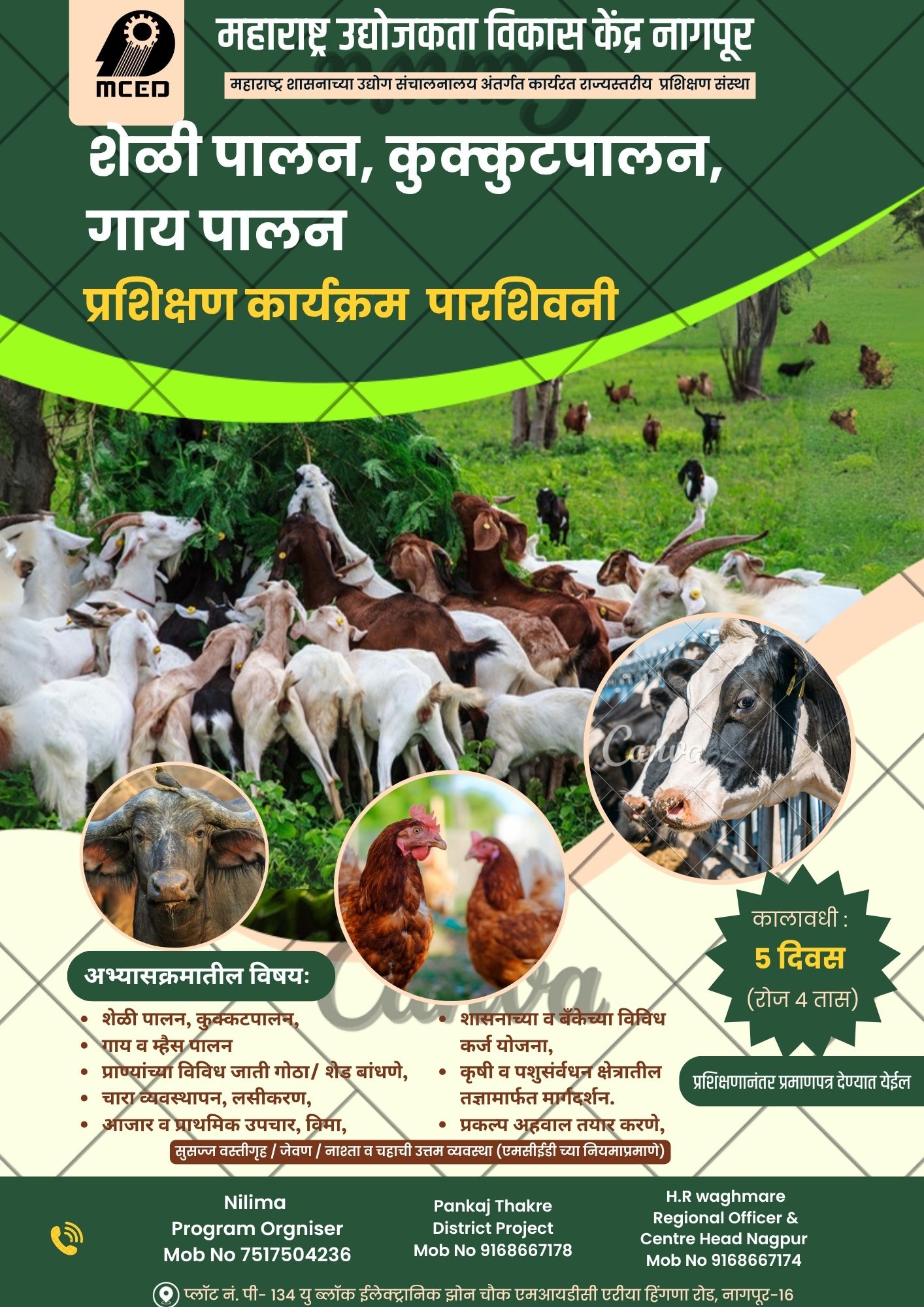 Goat, Poultry, Cow Farming Training Programme