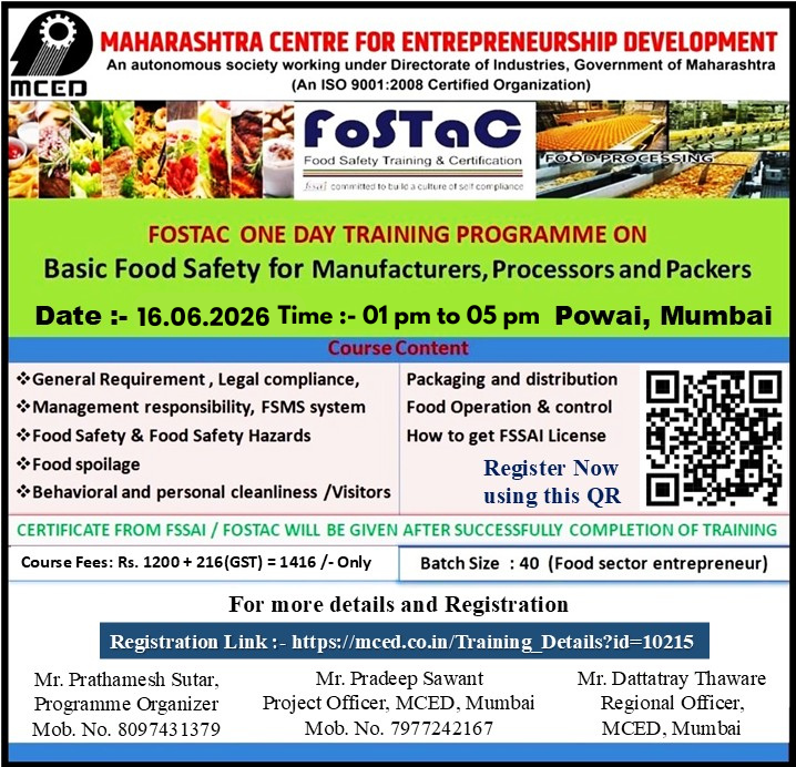 FoSTaC Basic Food Safety Training Programme, Mumbai