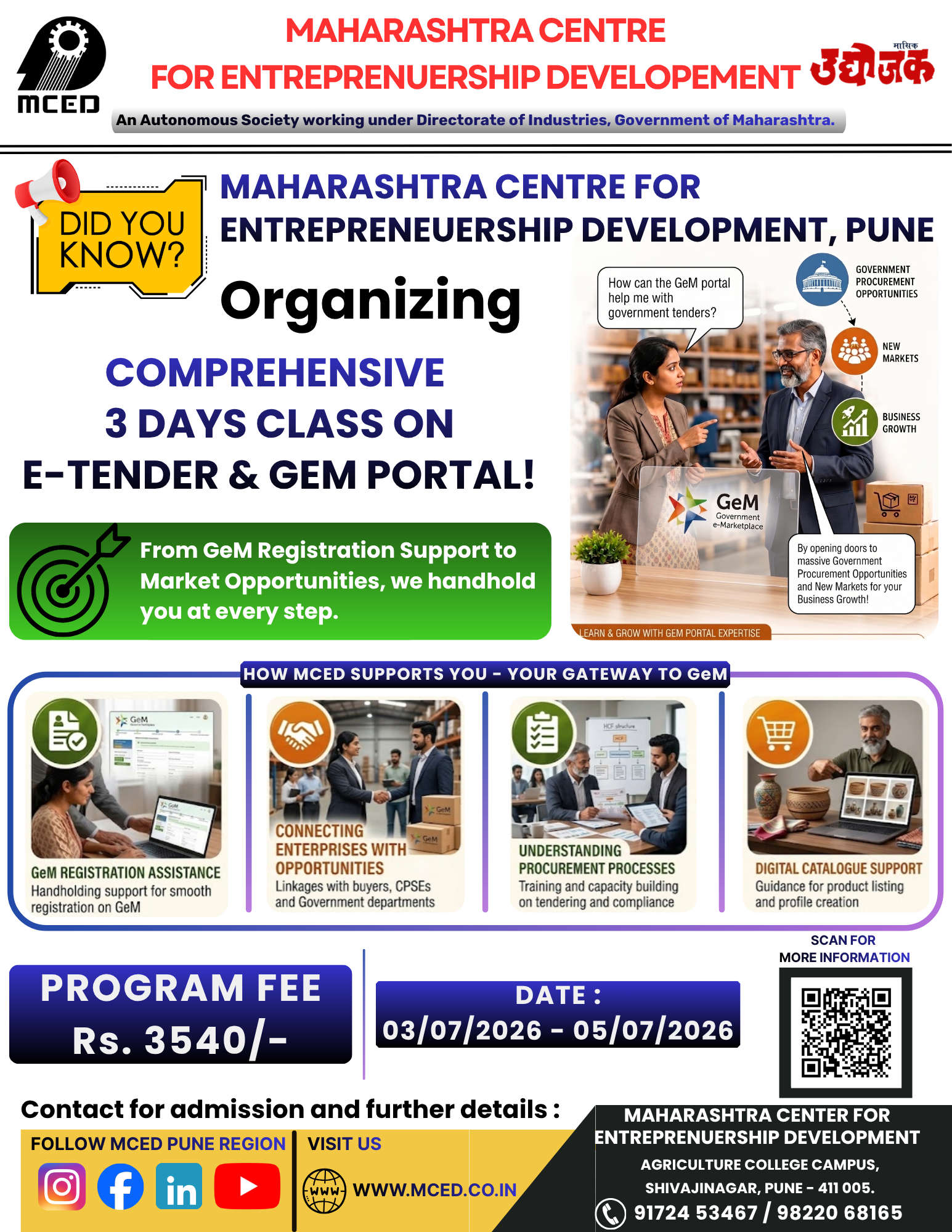 E- Tender, Gem Portal Training programme