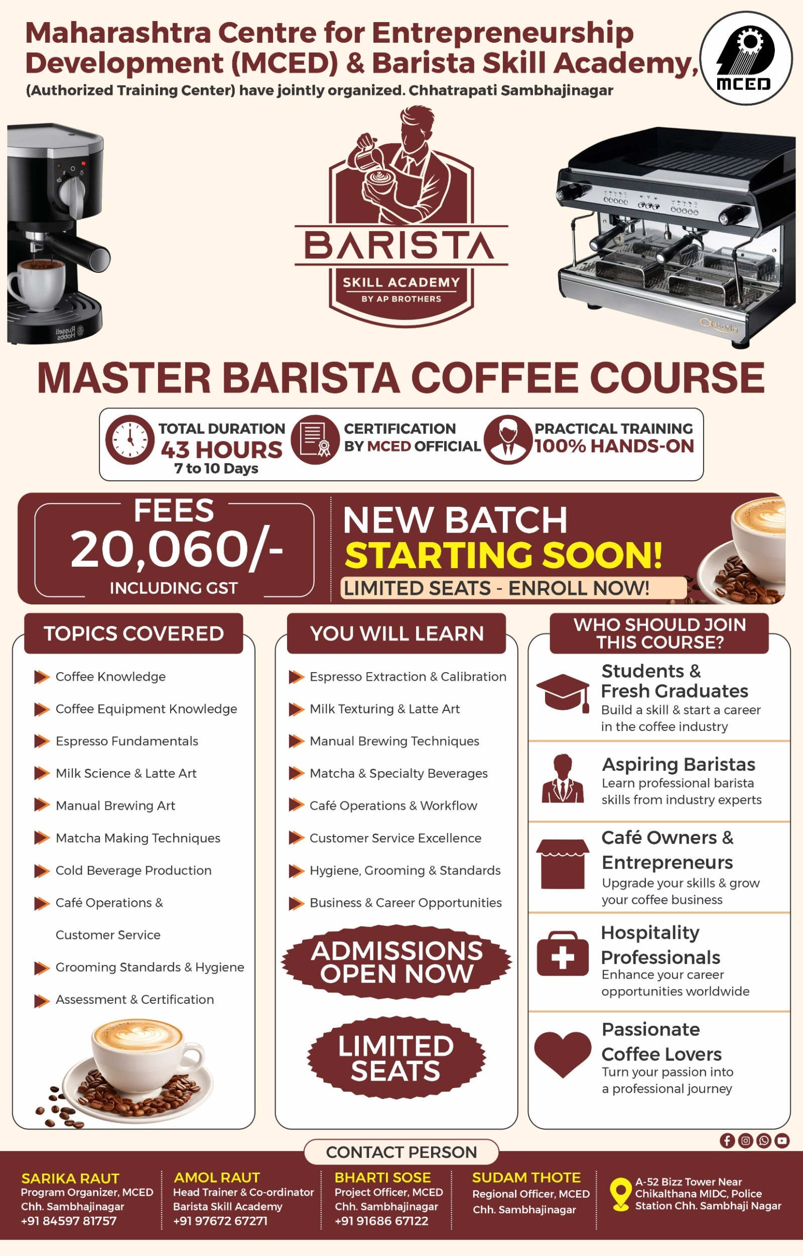 Master Barista Coffee Course