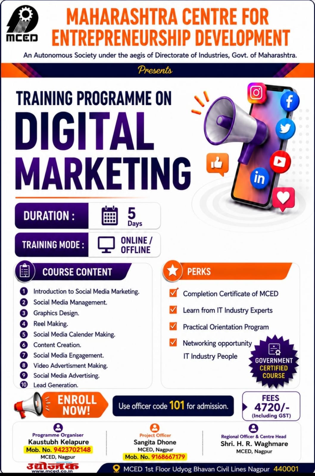 DIGITAL MARKETING TRAINING PROGRAMME online/offline
