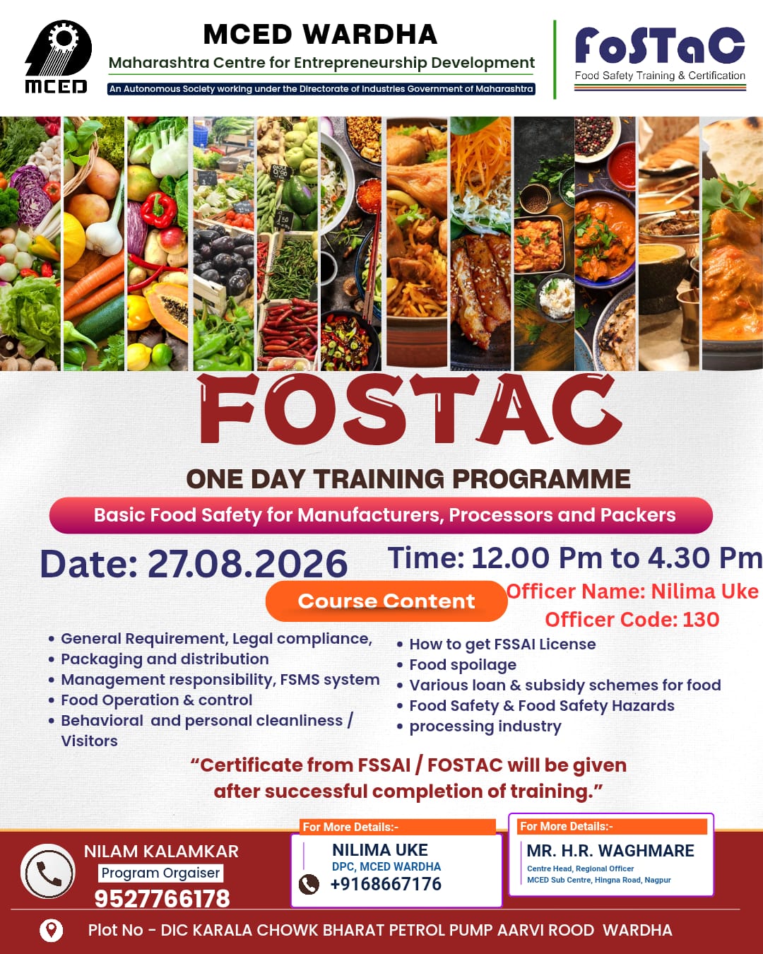FOSTAC ONE DAY TRAINING PROGRAMME