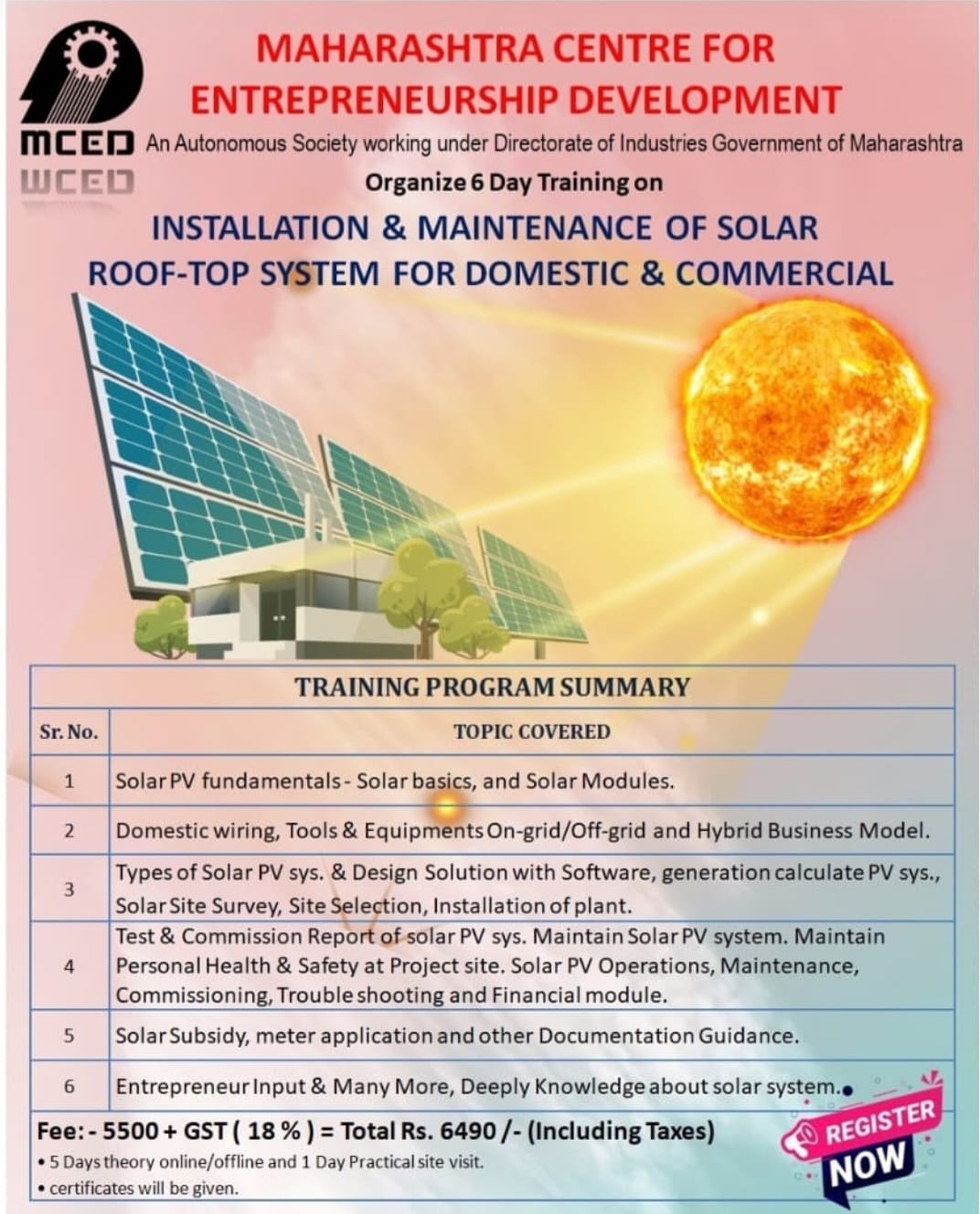 Installation & Maintenance of Roof Top System for domestic & commercial