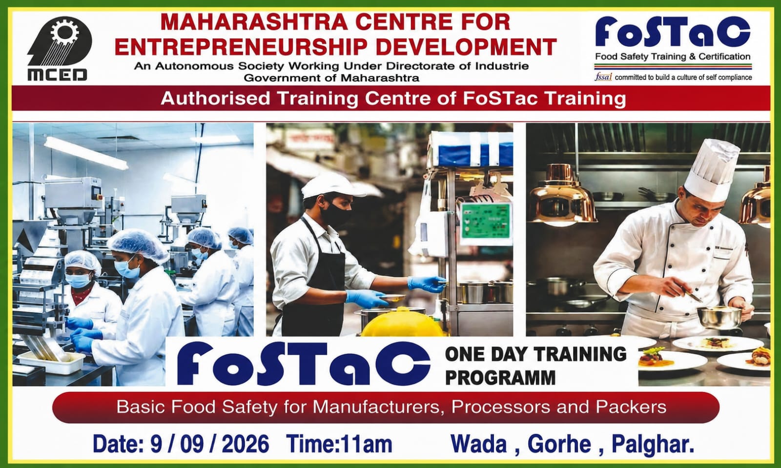 FoSTac Basic One Dya Food Safety Training Program