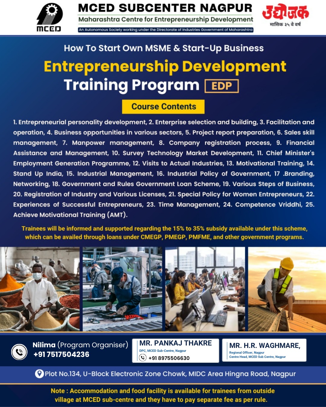 ENTERPRENURSHIP DEVELOPMENT PROGRAMME (EDP)