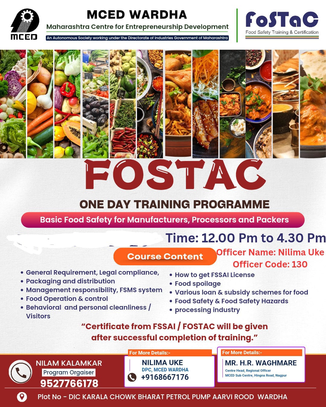 FOSTAC ONE DAY TRAINING PROGRAMME