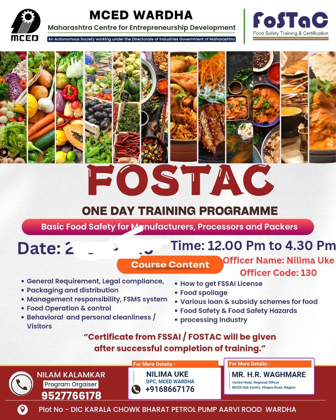 FOSTAC ONE DAY TRAINING PROGRAMME