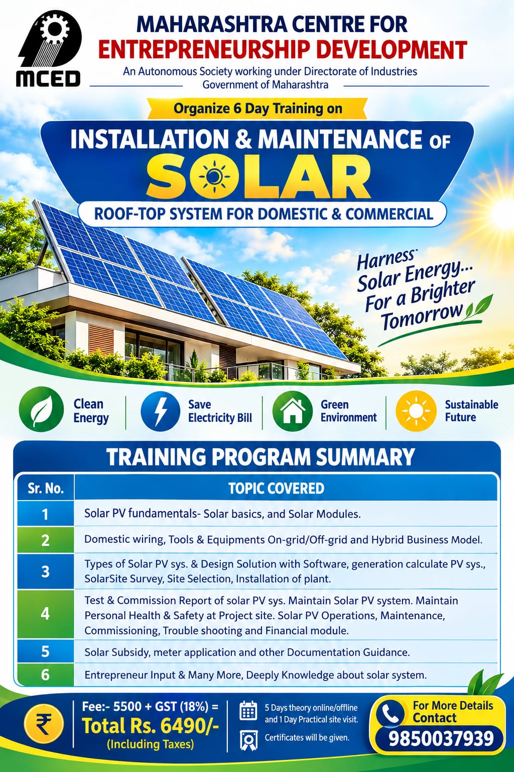 Installation & Maintenance of Roof Top System for domestic & commercial